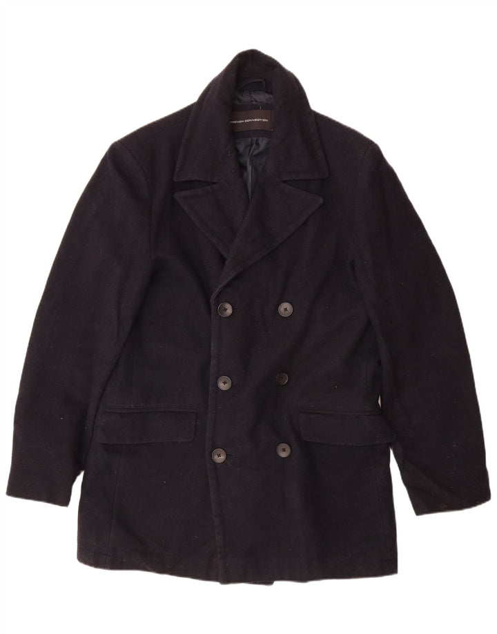 Мужское двубортное пальто FRENCH CONNECTION UK 40, большой темно-синий