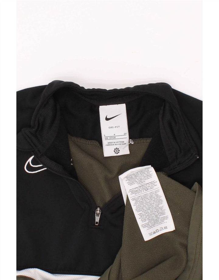Пуловер спортивный костюм Nike для мальчиков Dri Fit, 8–9 лет, маленький цвет хаки, цветной блок