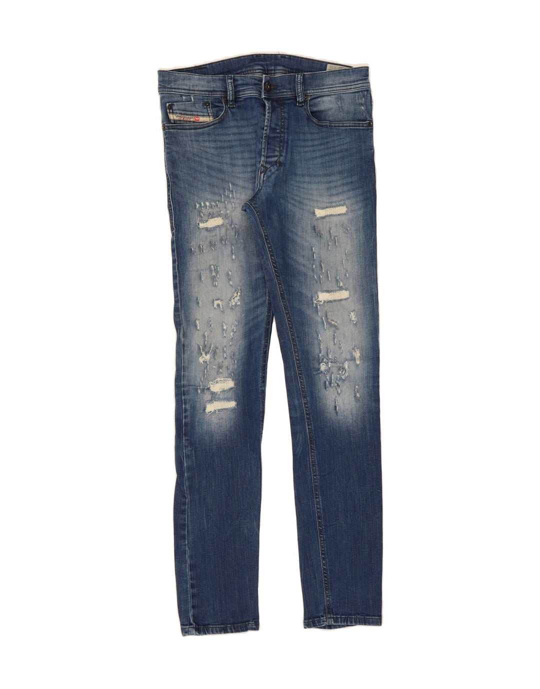 DIESEL Womens Distressed Slim Jeans W29 L32 Blue Cotton Vintage Diesel and Second-Hand Diesel from Messina Hembry 