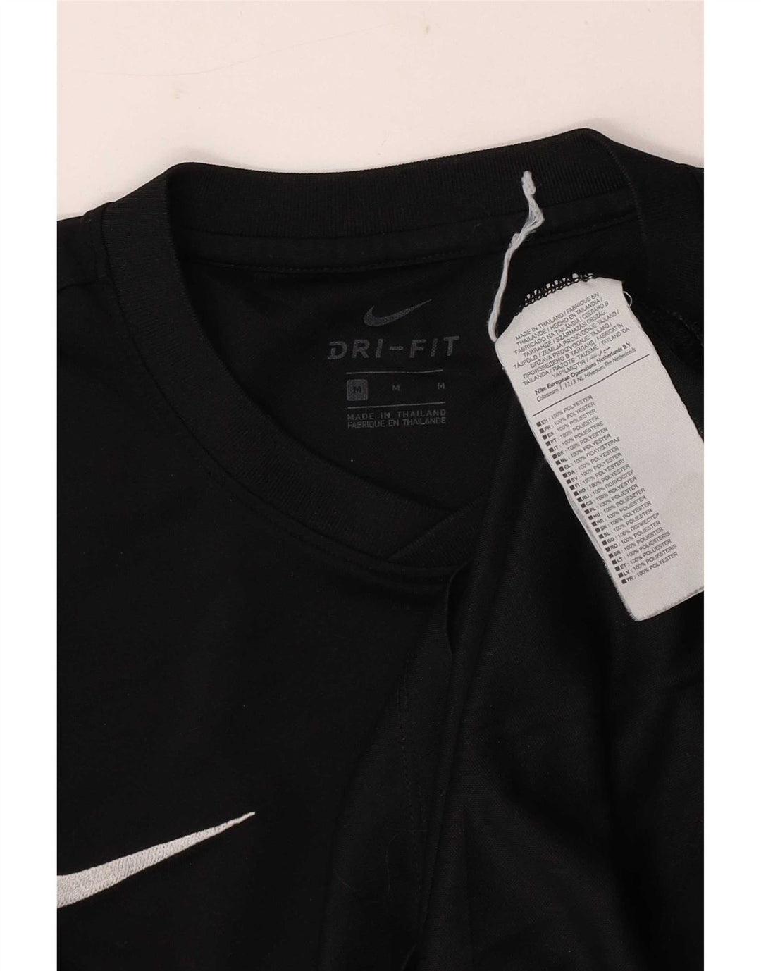 Мужская футболка Nike Dri Fit, средний черный полиэстер