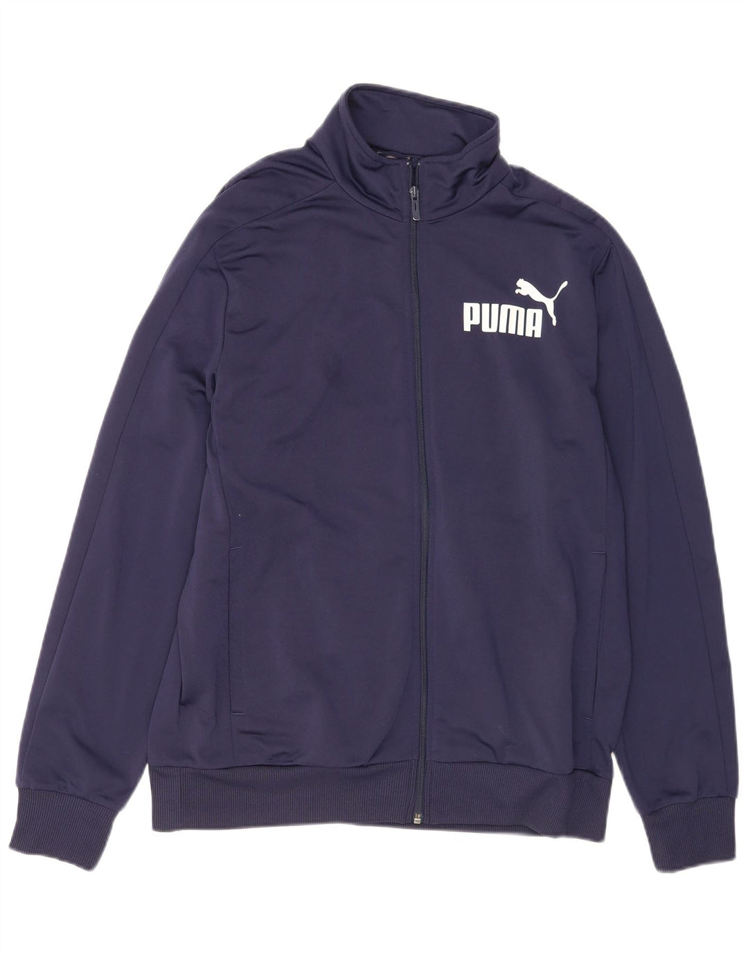Мужская спортивная куртка с графическим рисунком PUMA, большая темно-синяя полиэстер