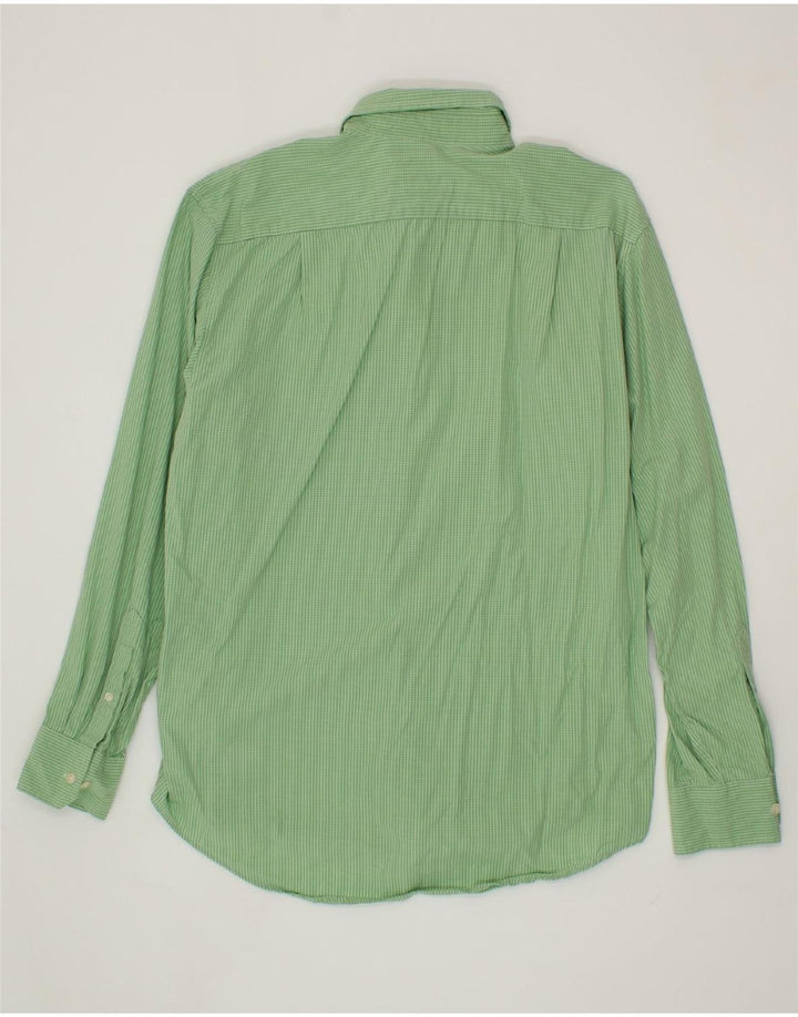 IZOD Mens Shirt Medium Green Gingham Vintage Izod and Second-Hand Izod from Messina Hembry 