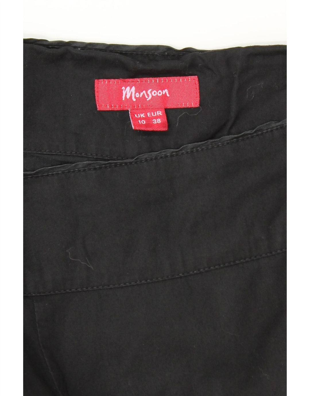 Женская юбка-трапеция MONSONON с абстрактным узором UK 10, маленькая W30, черный хлопок