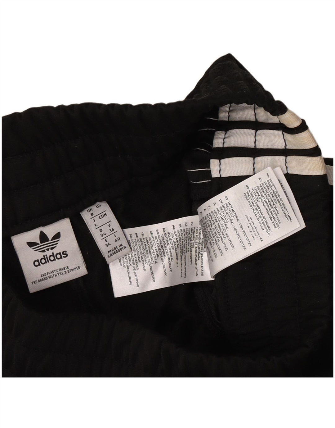 Женские спортивные шорты Adidas UK 8, маленькие черные из полиэстера