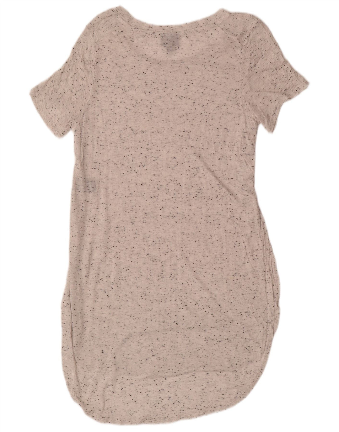 Женское платье-футболка MOSSIMO UK 12, средний размер, белый вискоза с крапинками