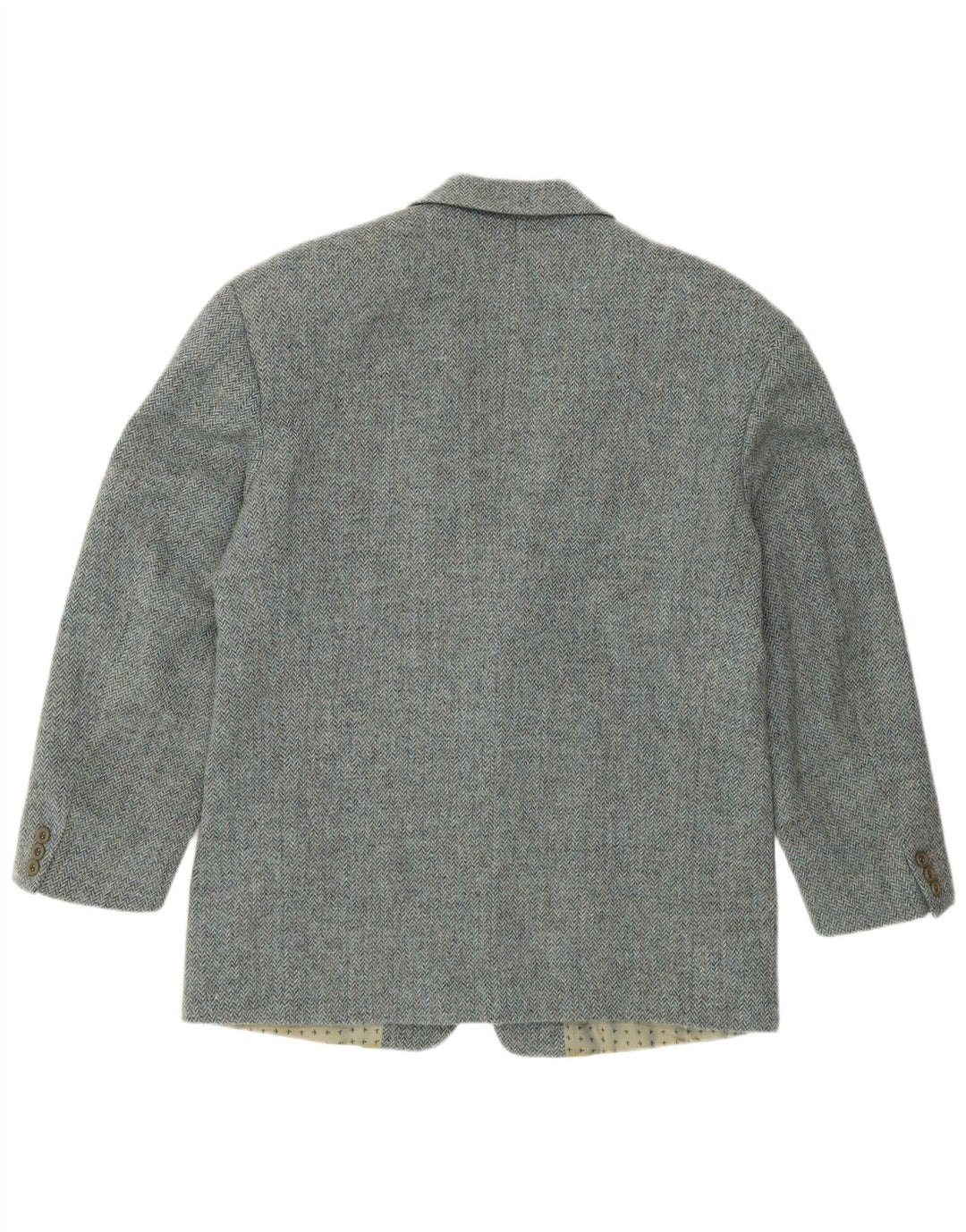 Мужской пиджак на 2 пуговицах HUGO BOSS IT 52 XL, синий, с рисунком «елочка», новая шерсть