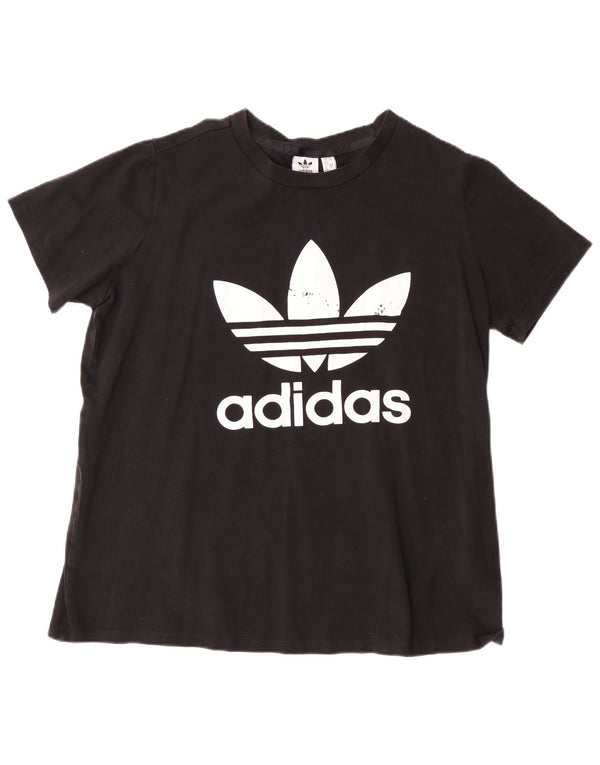 Женская футболка с рисунком Adidas Top UK 20/22 XL, черный хлопок