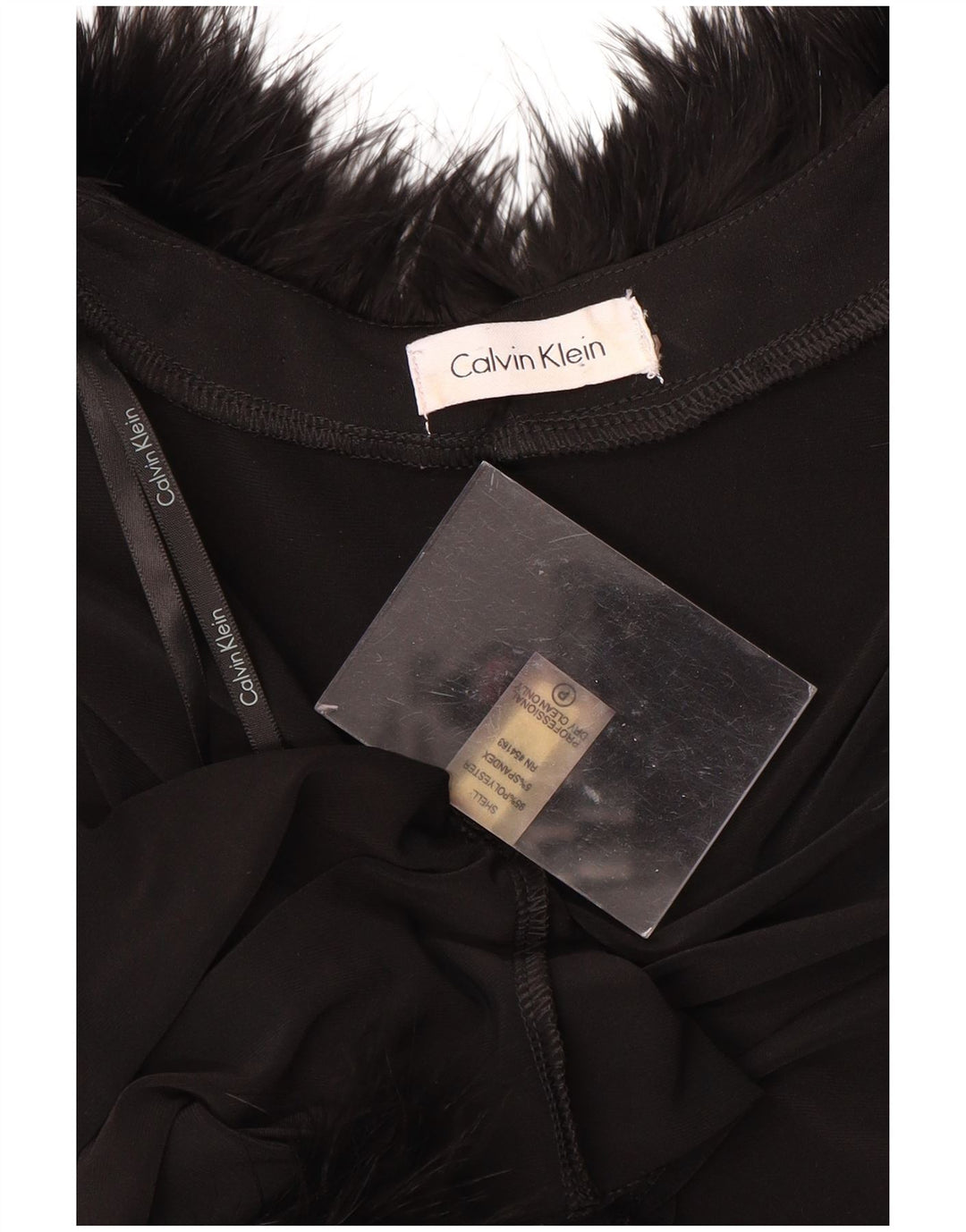 Женское болеро с рукавами 3/4 CALVIN KLEIN, UK 14, большой черный полиэстер