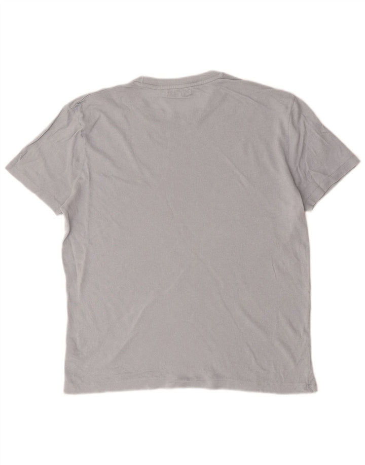 Мужская футболка Zara Top из хлопка среднего серого цвета