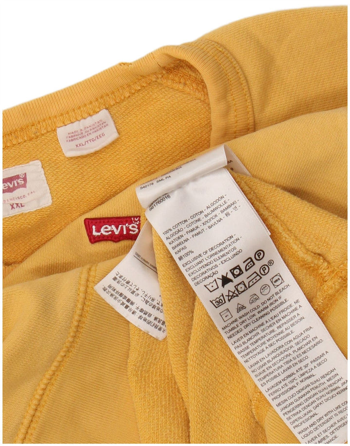 Женский джемпер-толстовка оверсайз Levi's UK 20 2XL, желтый хлопок