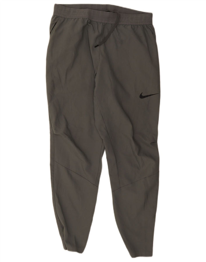 Мужские спортивные брюки Nike Dri Fit из полиэстера среднего серого цвета