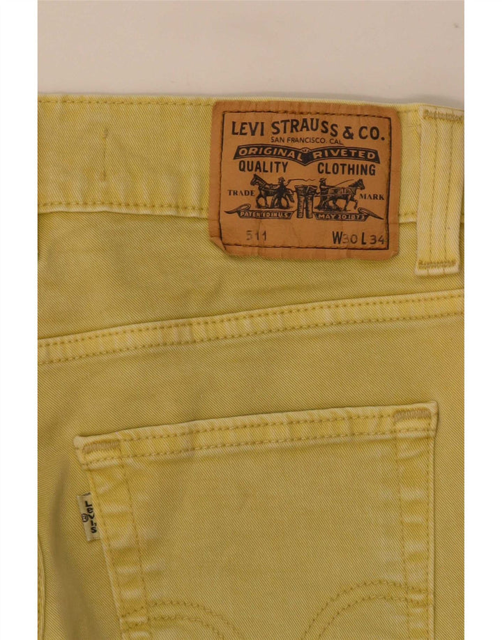 Мужские джинсы Levi's 511 Slim W30 L34 Желтые