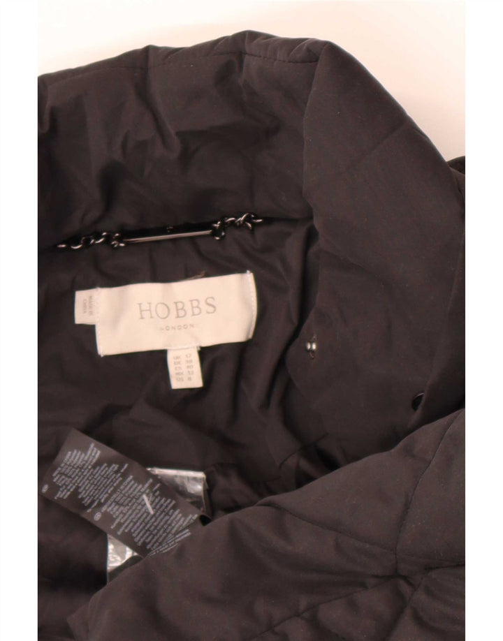 Женская стеганая куртка Hobbs UK 12 Средний черный полиэстер