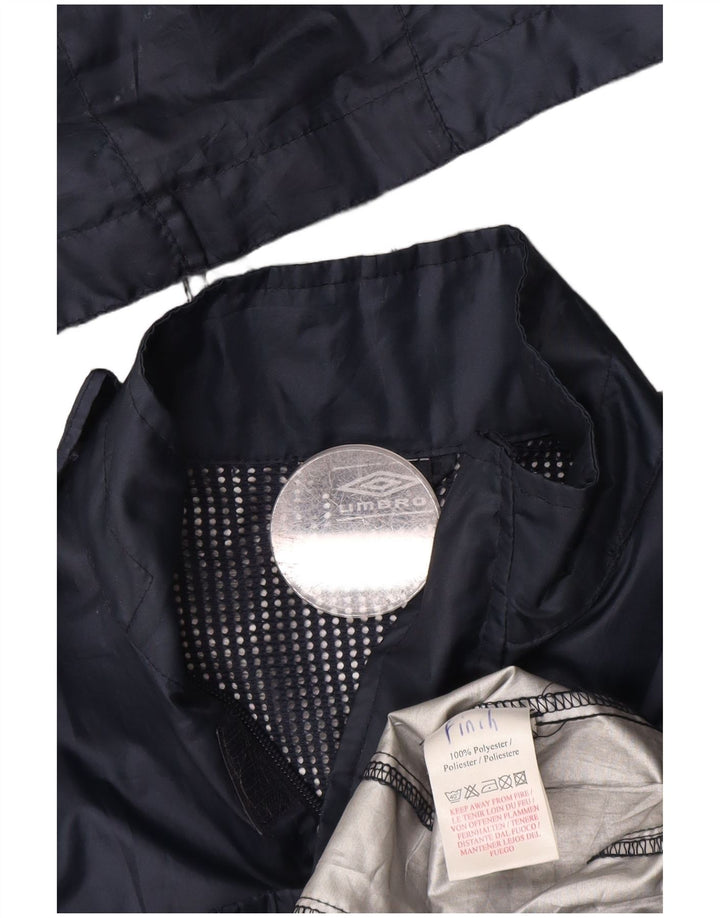 UMBRO Дождевик с капюшоном и капюшоном для мальчиков, 7-8 лет, темно-синий, полиэстер