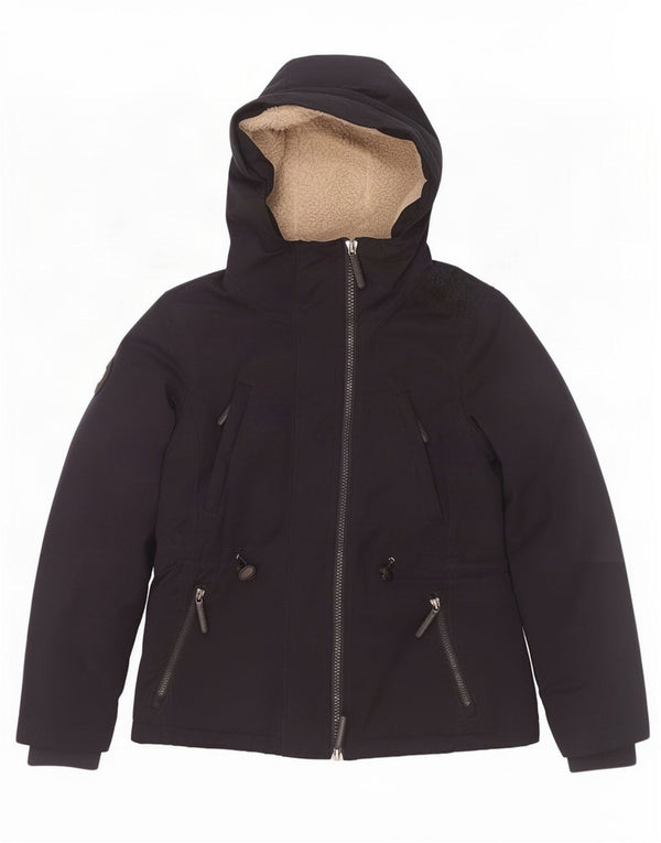 Женская ветровка с капюшоном Superdry Windparka UK 14, средний темно-синий