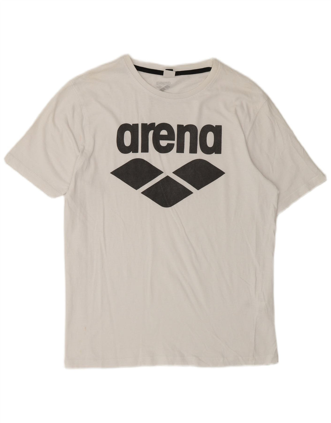 Мужская футболка Arena с рисунком, топ среднего размера, белый хлопок, хлопок