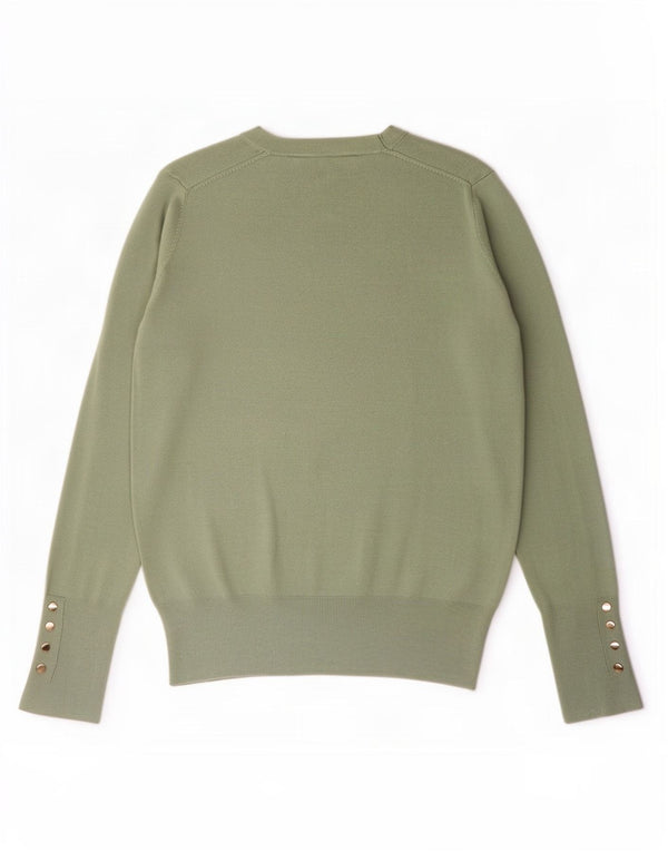 Женский джемпер с круглым вырезом Zara UK 10, маленький зеленый вискоза