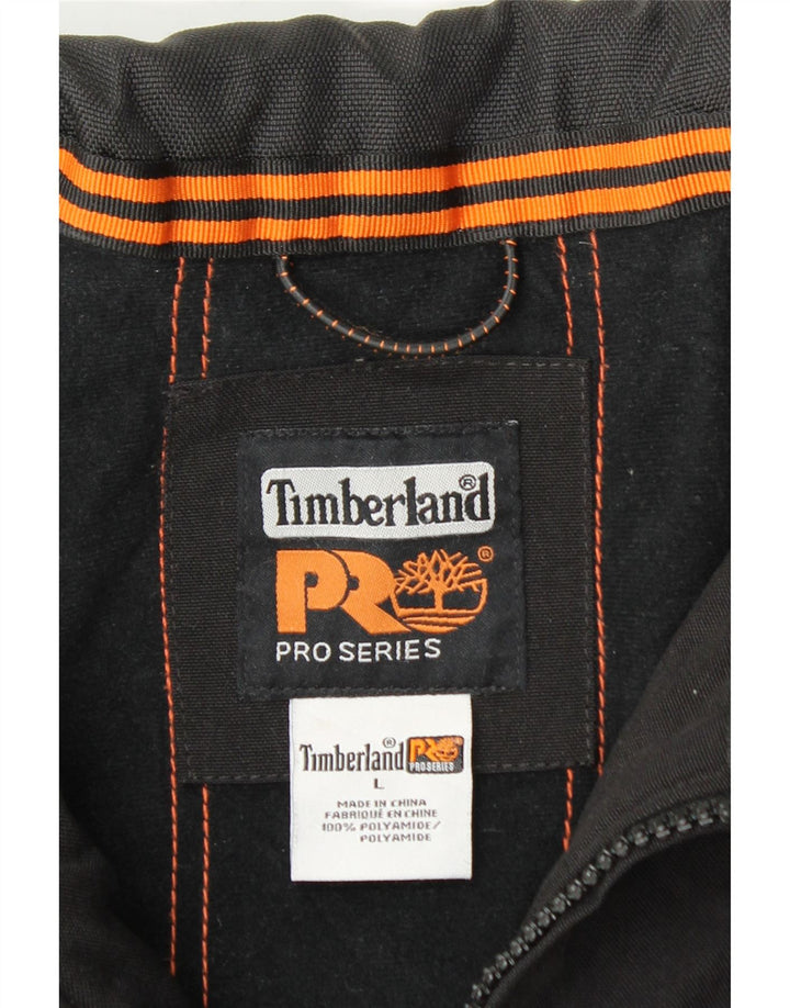 Мужская ветровка Timberland UK 40, большая черная полиэстер с цветными блоками
