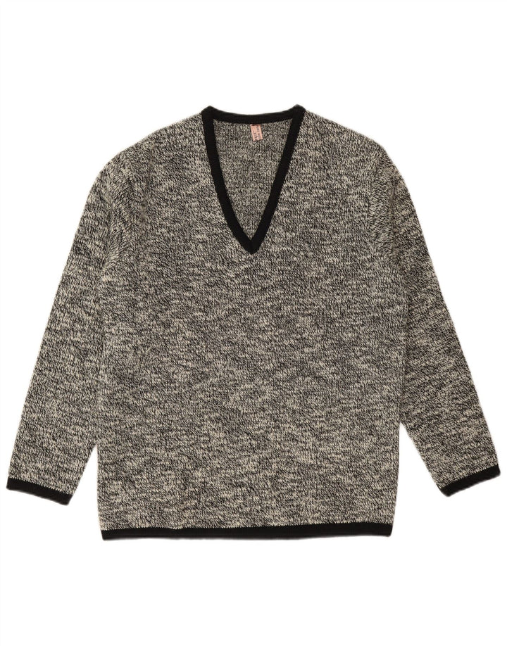 Мужской джемпер с v-образным вырезом Shetland, маленький темно-синий, в крапинку, новая шерсть