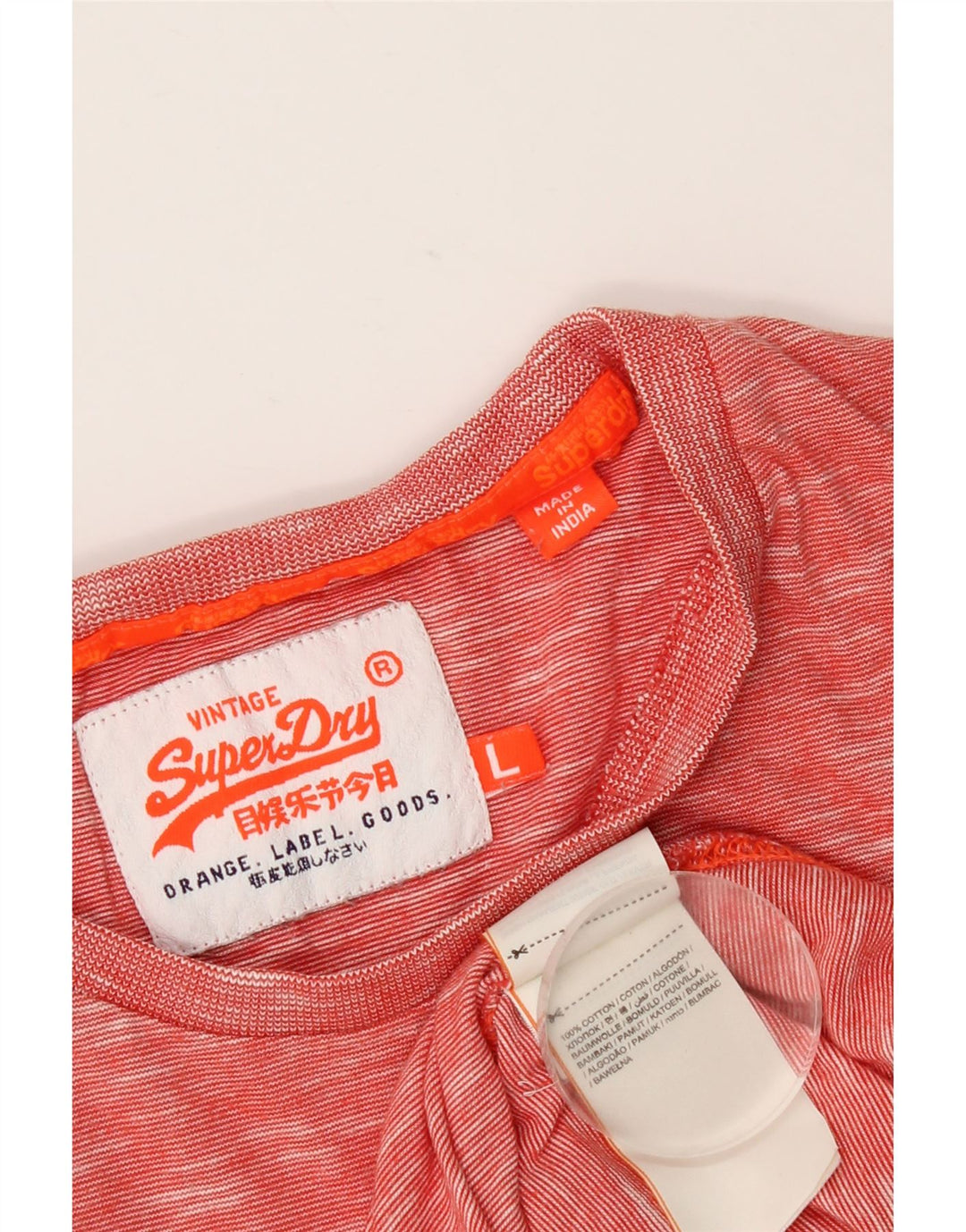 SUPERDRY Мужская футболка из хлопка большого размера с крапинками красного цвета