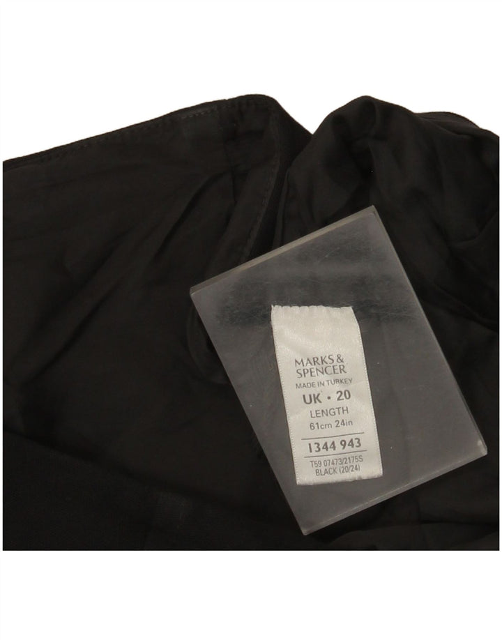 Женская мини-юбка-карандаш Marks & Spencer UK 20 2XL W40, черный полиэстер