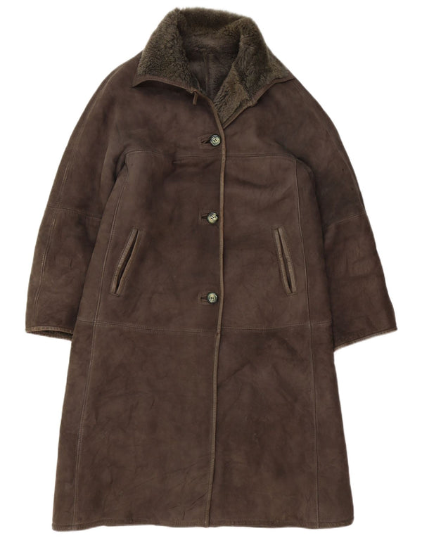 Винтажная женская дубленка IT 42 Medium Grey Shearling