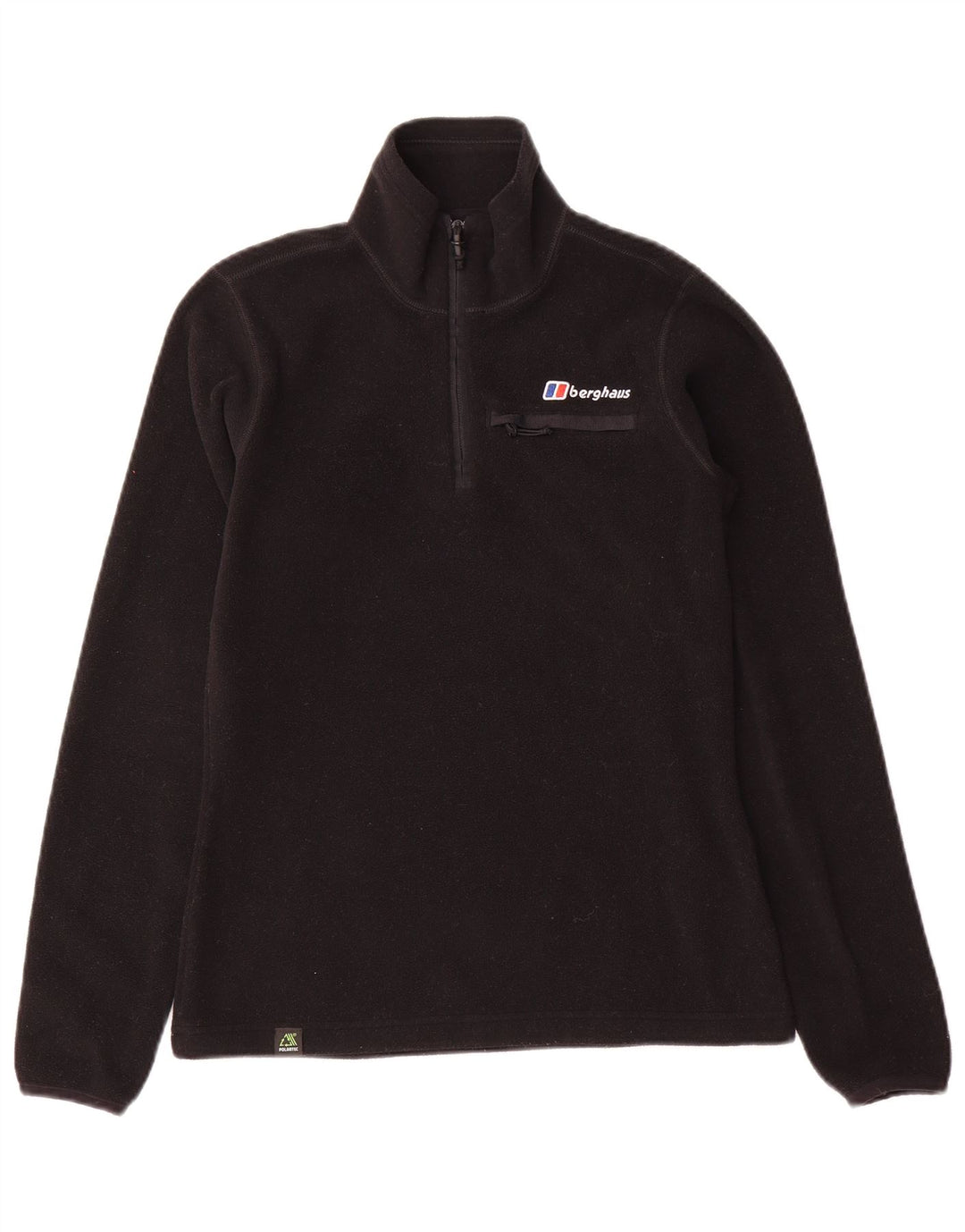 Berghaus Женский флисовый джемпер с воротником на молнии UK 8, маленький черный полиэстер