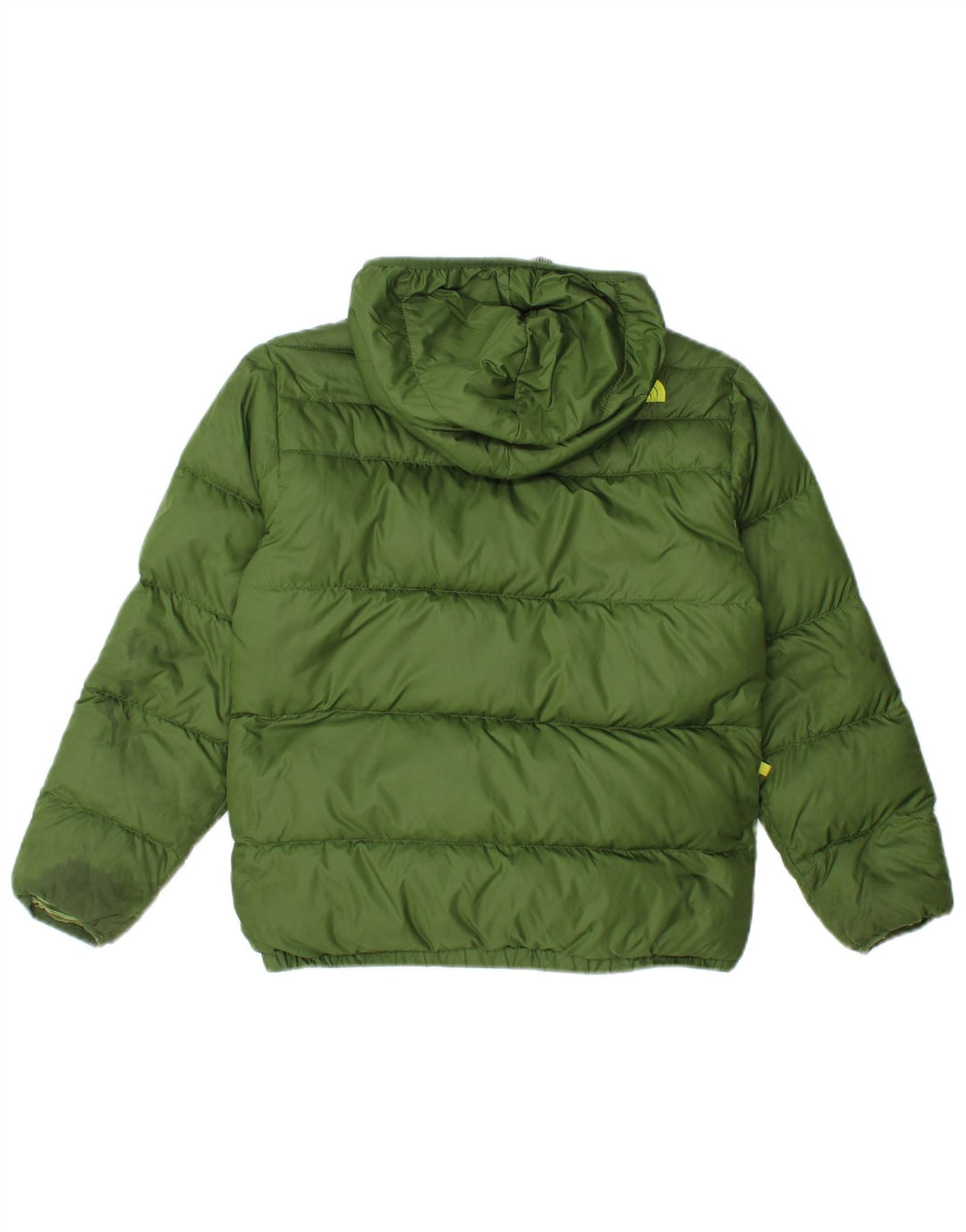 Двусторонняя куртка с капюшоном для мальчиков The North Face, 10–11 лет, средний зеленый цвет
