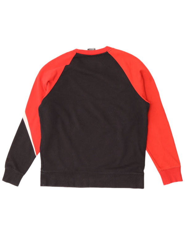 Мужской свитшот с рисунком Nike, XL, красный, хлопок с цветными блоками