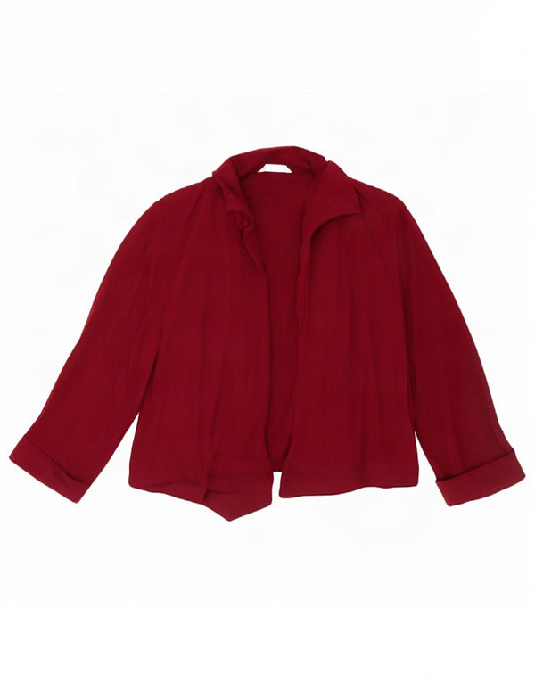 Женский укороченный кардиган с рукавами 3/4 Marks & Spencer, Великобритания, 18 XL, бордовый