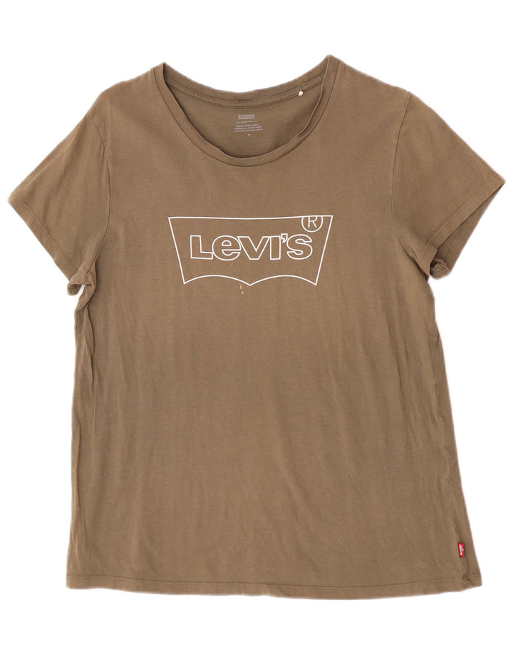 Женская футболка с рисунком Levi's Top UK 14, средний хаки