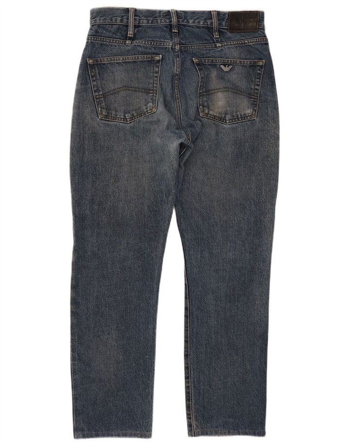 Мужские прямые джинсы Armani W34 L28 темно-синие, хлопок