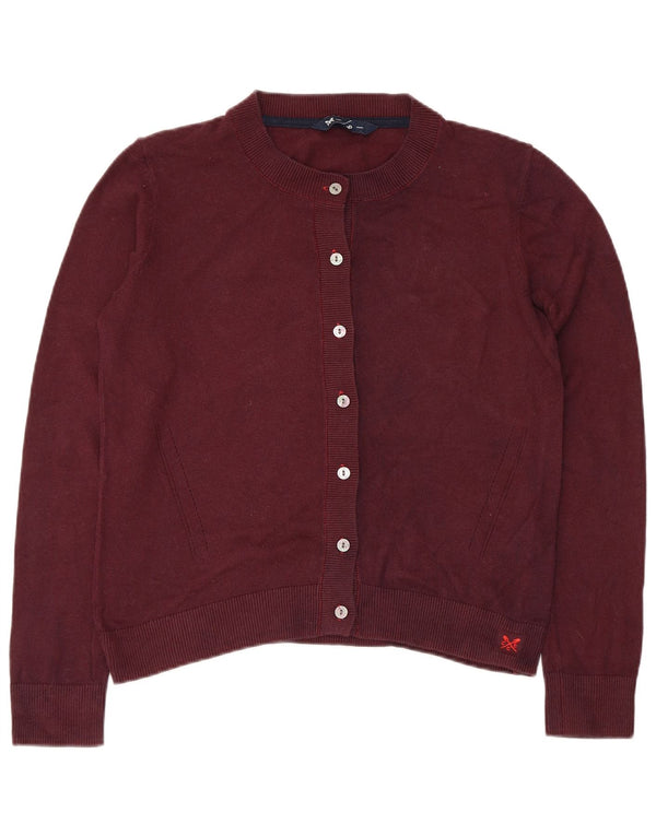 Crew Clothing Женский кардиган-свитер UK 10, маленький бордовый вискоза