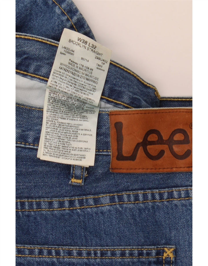 Мужские прямые джинсы Lee Brooklyn W38 L32, синий хлопок