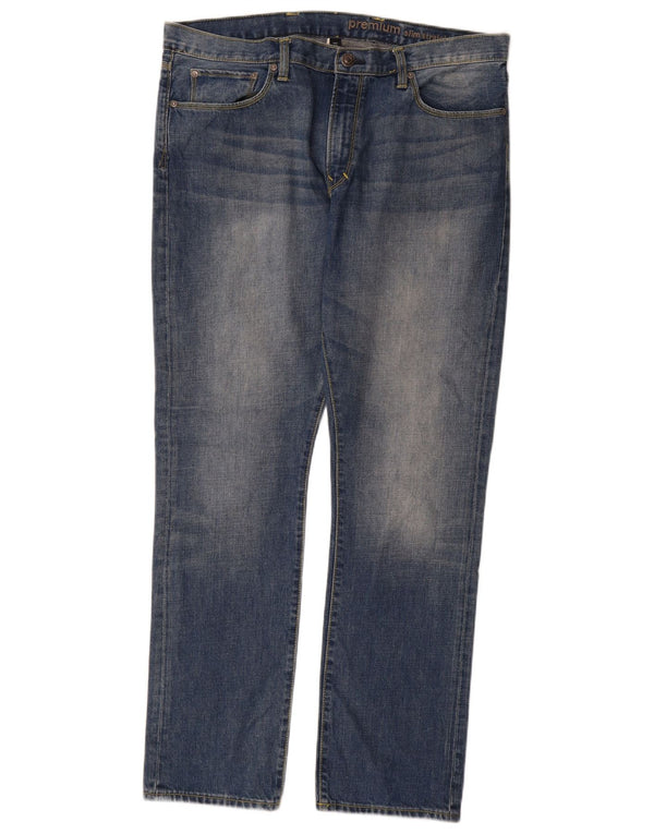 Мужские узкие прямые джинсы Gap премиум-класса W36 L32, синие, хлопок