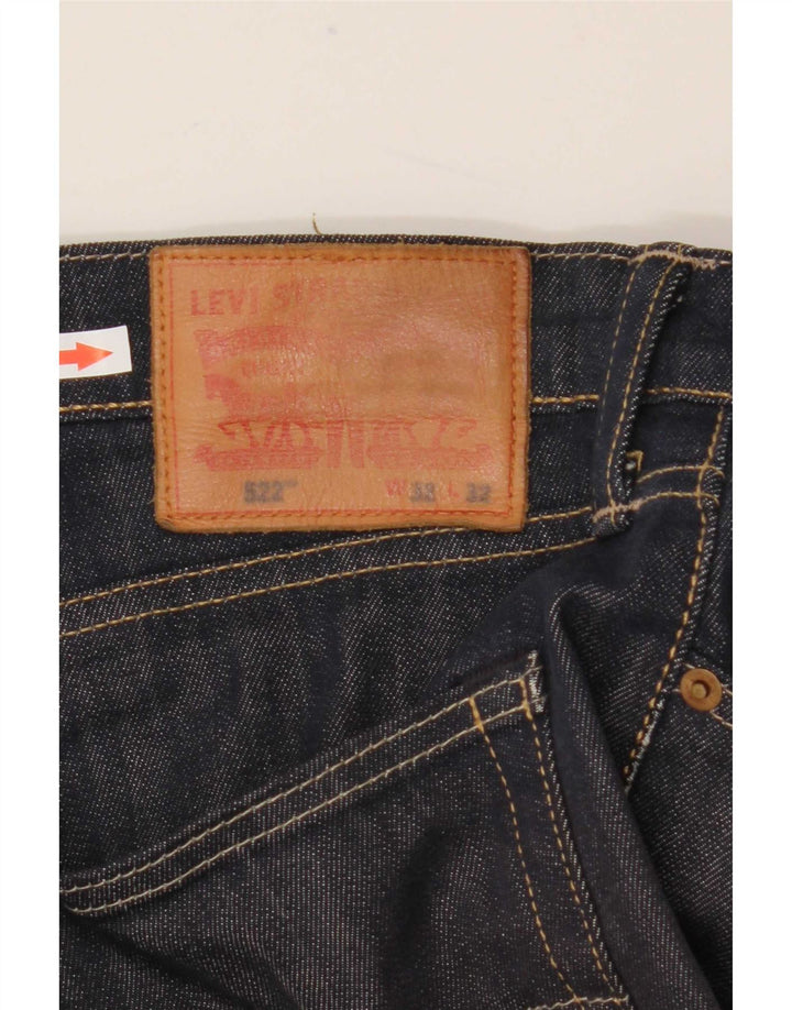 Мужские прямые джинсы Levi's 522 W32 L32 темно-синие, хлопок