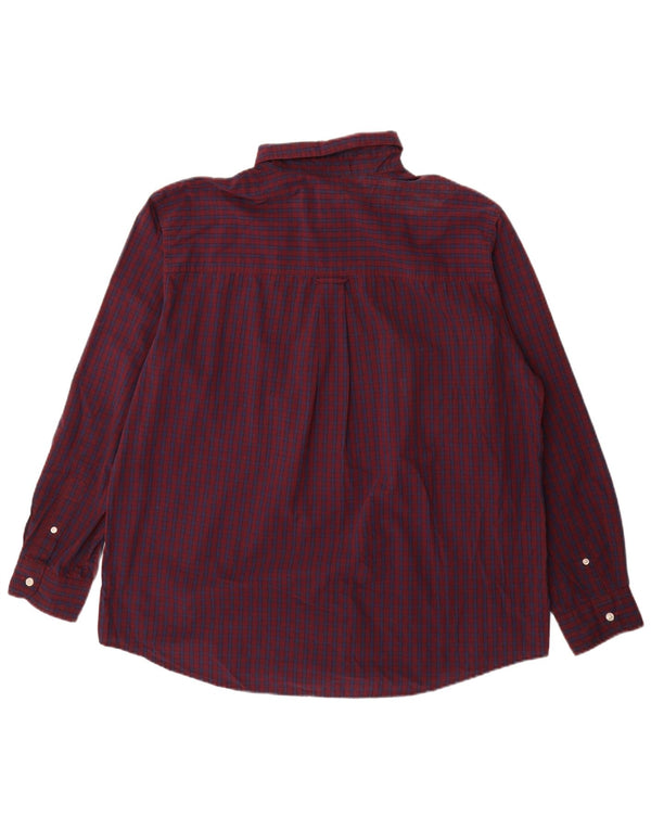 Мужская рубашка Chaps Easy Care XL, бордовая клетка, хлопок