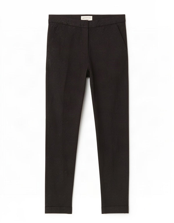 Zara Womens Slim Chino Trousers Small W26 L26 Black Floral