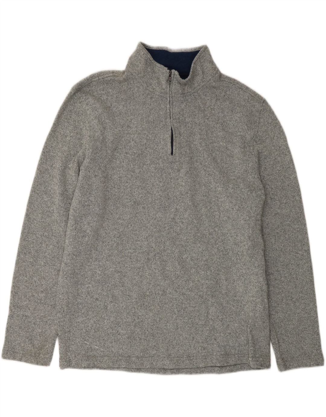 IZOD Womens Zip Neck Fleece Jumper UK 18 XL Grey Polyester Vintage Izod and Second-Hand Izod from Messina Hembry 