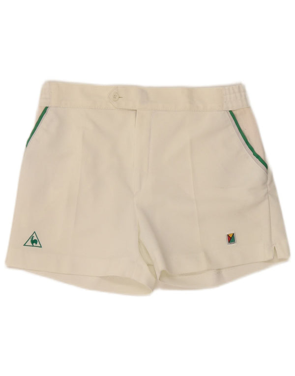 LE COQ SPORTIF Womens Graphic Chino Shorts W30 Medium Off White