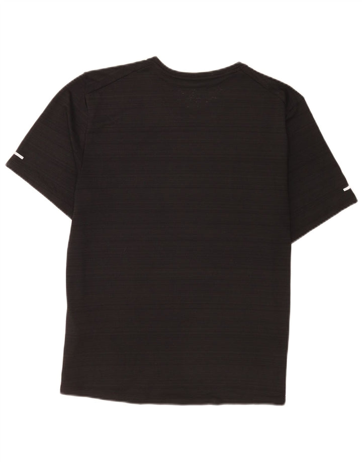 Мужская футболка Nike Dri Fit, средний черный полиэстер в тонкую полоску