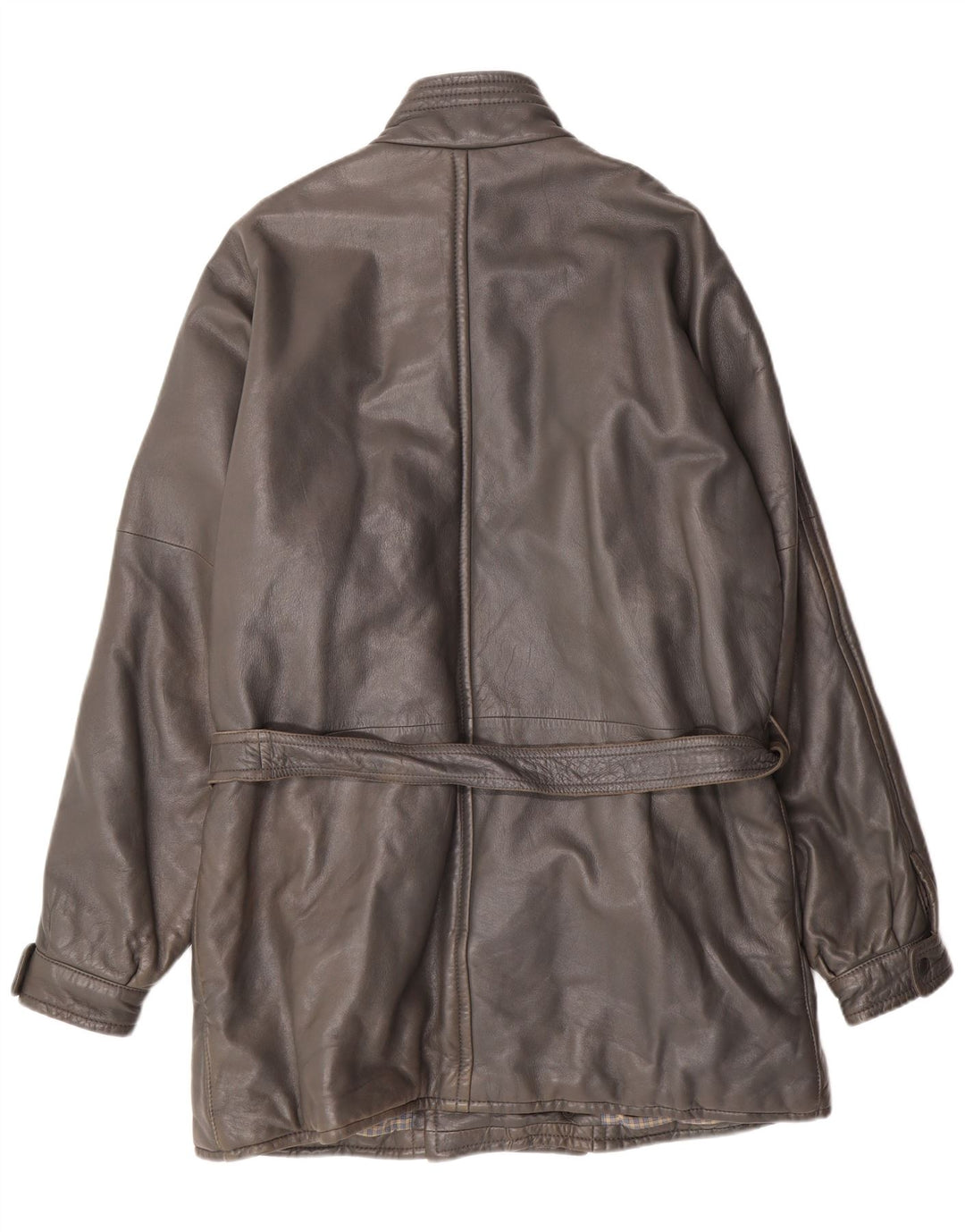 DRESSCO Мужское кожаное пальто IT 54 2XL Серое кожаное