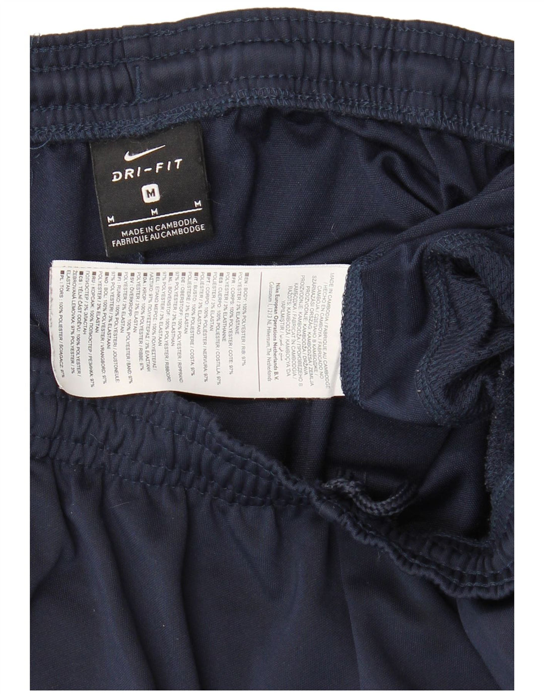 Мужские спортивные брюки NIKE Dri Fit среднего размера, темно-синие, полиэстер