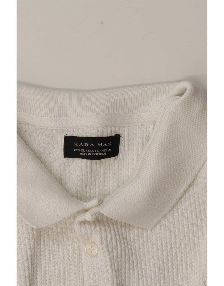 Мужская рубашка-поло Zara XL, белая
