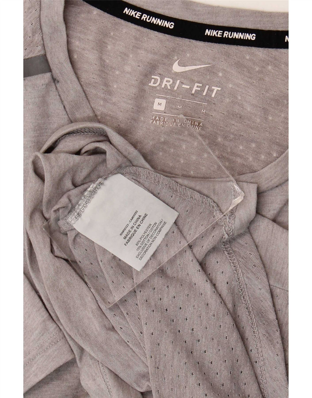 Мужская футболка Nike Dri Fit из полиэстера среднего серого цвета