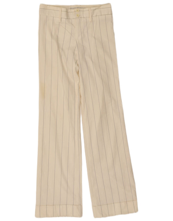 Женские повседневные брюки Zara Bootcut EU 36 XS W26 L32, хлопок в белую полоску