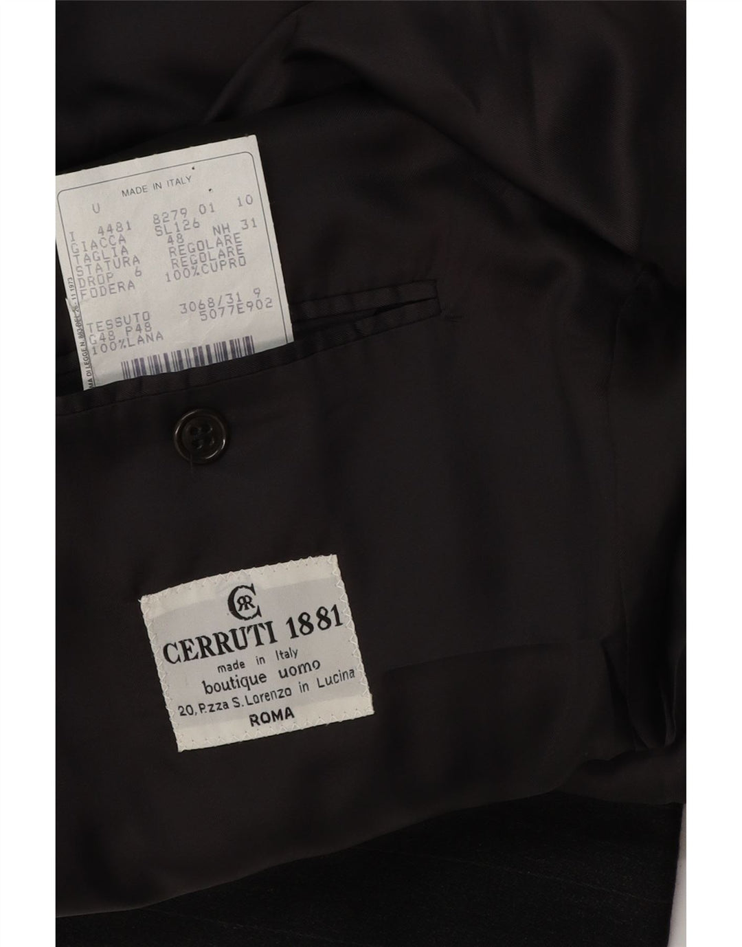 Мужской двубортный пиджак Cerruti 1881 IT 48 средний серый в тонкую полоску