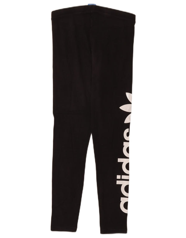 Женские леггинсы с рисунком Adidas UK 10, маленькие черные