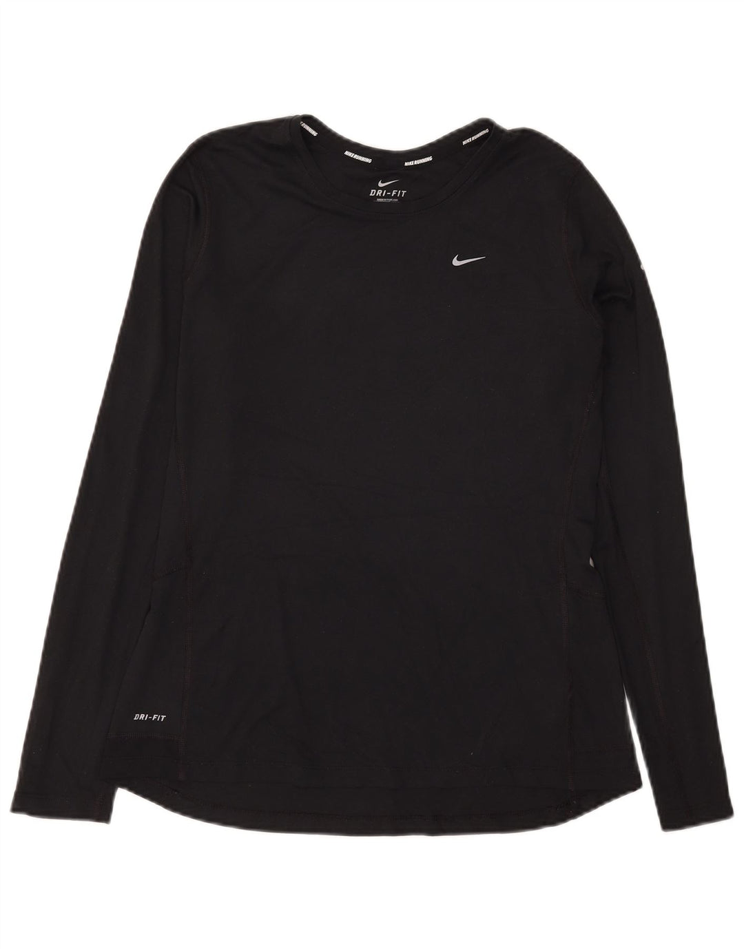 Женский топ с длинным рукавом Nike Dri Fit UK 16, большой черный полиэстер