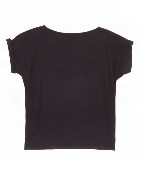Женская футболка с рисунком Trussardi Jeans Top UK 16, большая черная